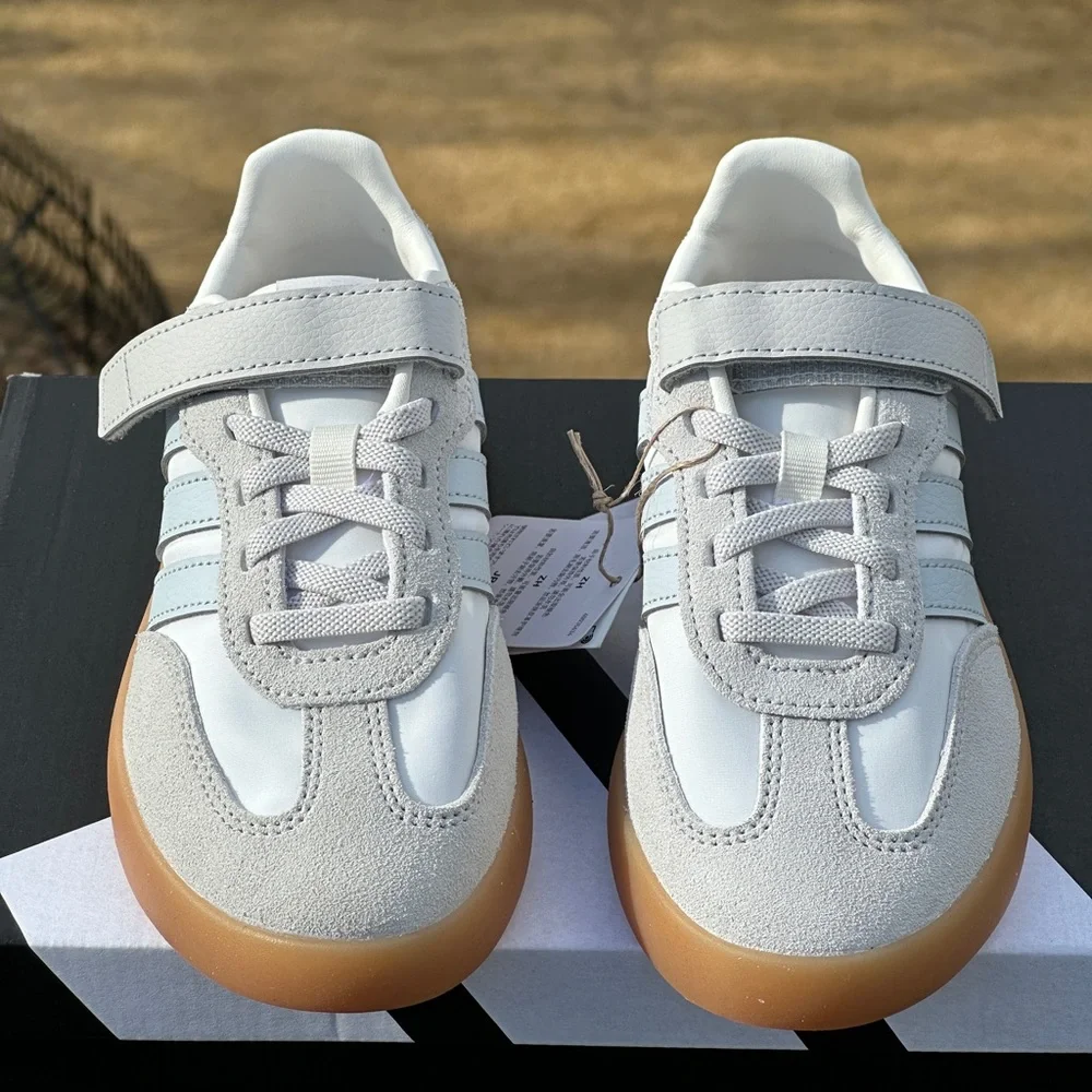 Adidas Barreda Decode EL Little Kids Sneakers 1Y Gray White Gum Youth GS NEW
